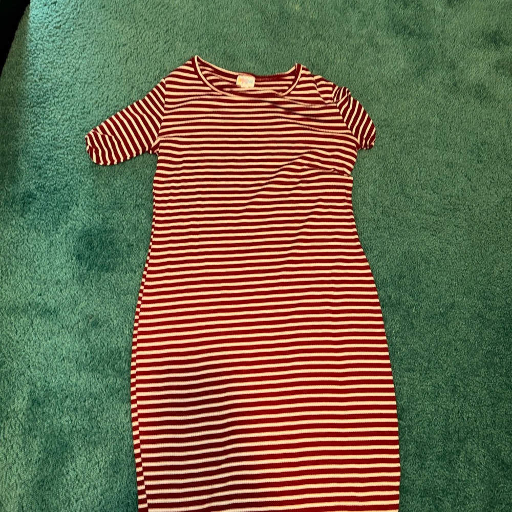 Striped Red and White Women's Dress